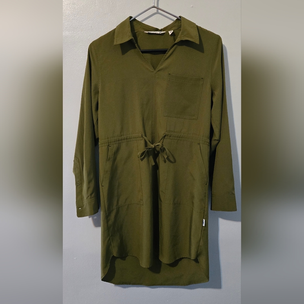 Shore To Summit Utility Dress w/Sun Protection - Avocado - Size Medium